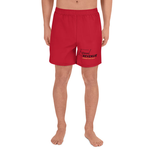 Men's Athletic Long Red Shorts