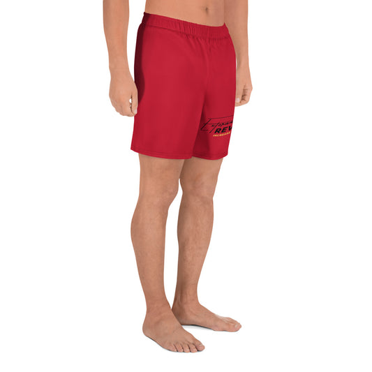 Men's Athletic Long Red Shorts
