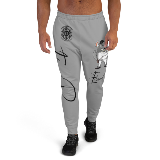 Chewy Chilla/White Suit/Black Signature Logo/Nobel Grey Unisex Joggers