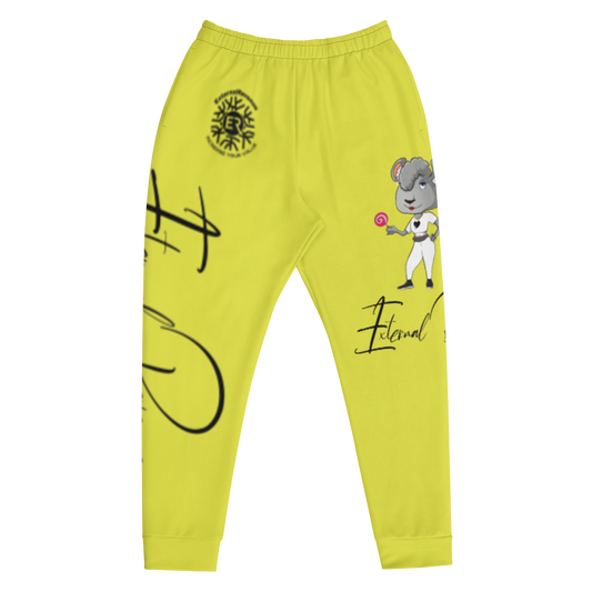 Coco Chilla/White Suit/Black Signature Logo/Starship Yellow Unisex- Joggers