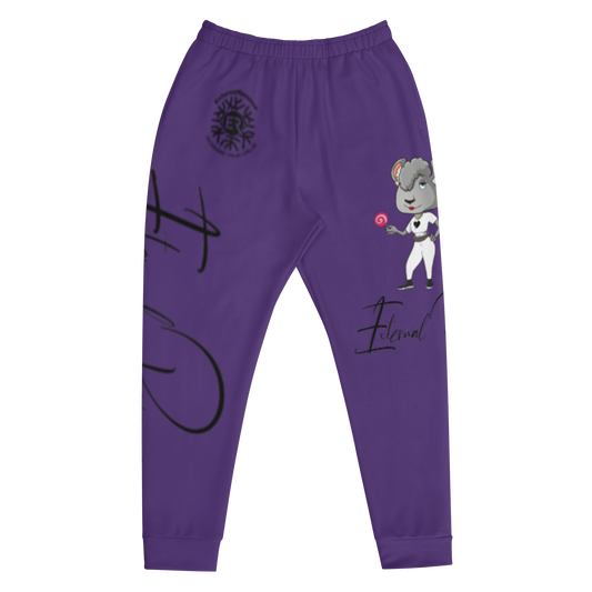 Coco Chilla/White Suit/Black Signature Logo/Purple Unisex- Joggers