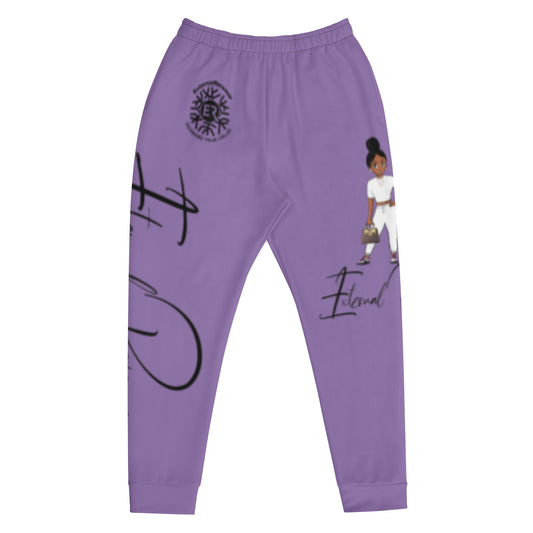 Sasha/White Suit/Ce Soir Purple/Black Signature Logo/Unisex Joggers