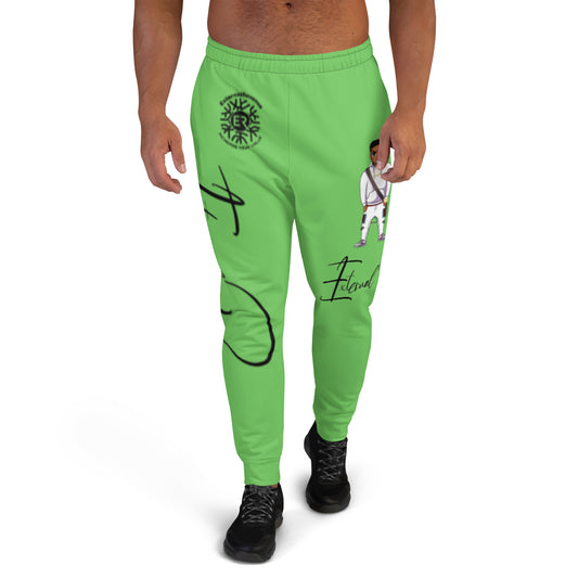 Evan/White Suit/Mantis Green/Black Signature Logo/Unisex- Joggers