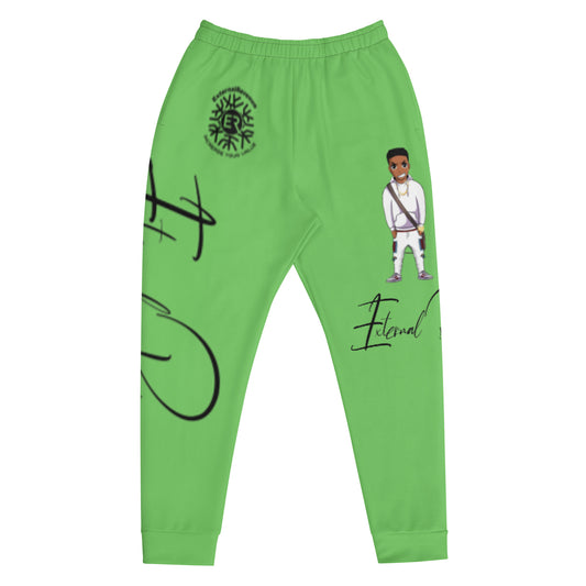 Evan/White Suit/Mantis Green/Black Signature Logo/Unisex- Joggers