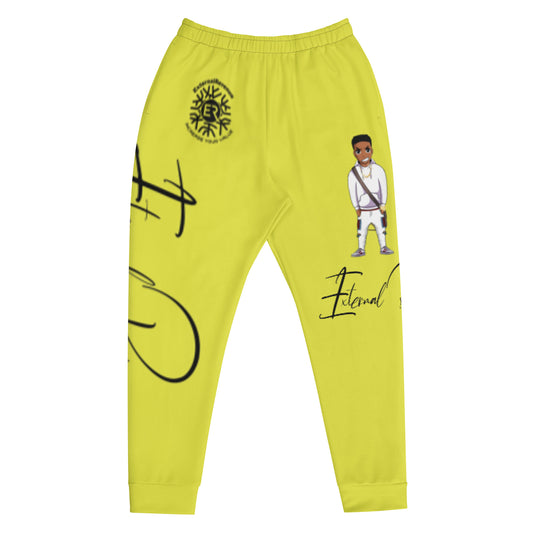 Evan/White Suit/Starship Yellow/Black Signature Logo/Unisex- Joggers