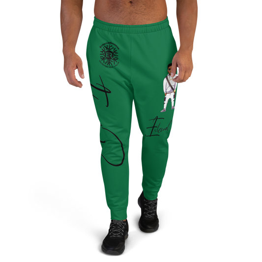 Evan/White Suit/Jewel Green/Black Signature Logo/Unisex- Joggers