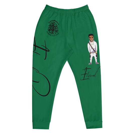 Evan/White Suit/Jewel Green/Black Signature Logo/Unisex- Joggers