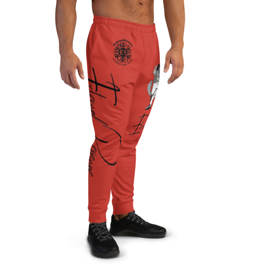 Chewy Chilla/White Suit/Black Signature Logo/Harley Red Unisex Joggers