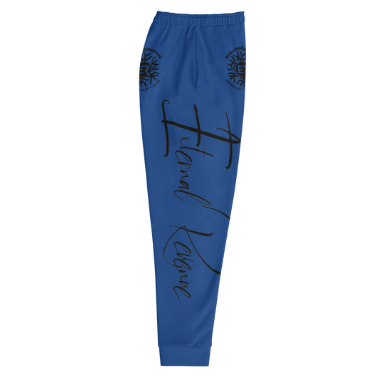 Sasha/White Suit/Dark Cerulean Blue/Black Signature Logo/Unisex Joggers