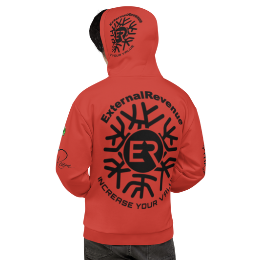 Chewy Chilla/White Suit//Black Signature Logo/Harley Red Unisex-Hoodie