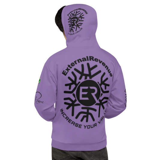 Chewy Chilla/White Suit//Black Signature Logo/Ce Soir Purple Unisex-Hoodie