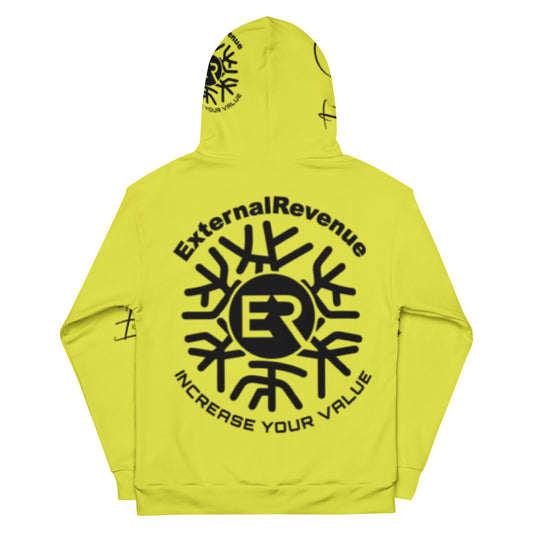 Evan/White Suit/Starship Yellow/Black Signature Logo/Unisex-Hoodie