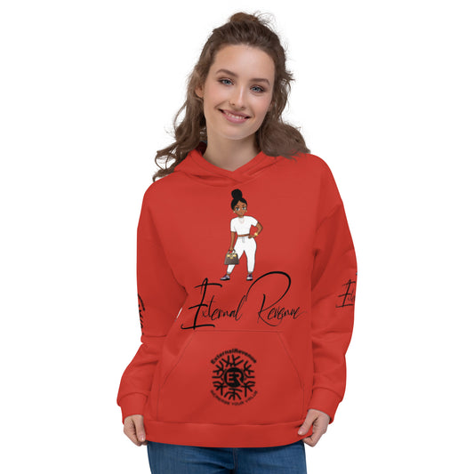 Sasha/White Suit/Harley Red/Black Signature Logo Unisex-Hoodie