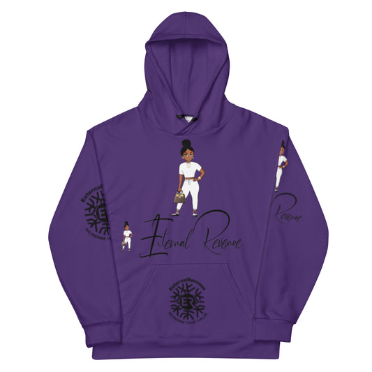 Sasha/White Suit/Purple/Black Signature Logo -Hoodie