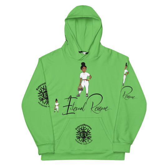 Sasha/White Suit/Mantis Green/Black Signature Logo -Hoodie