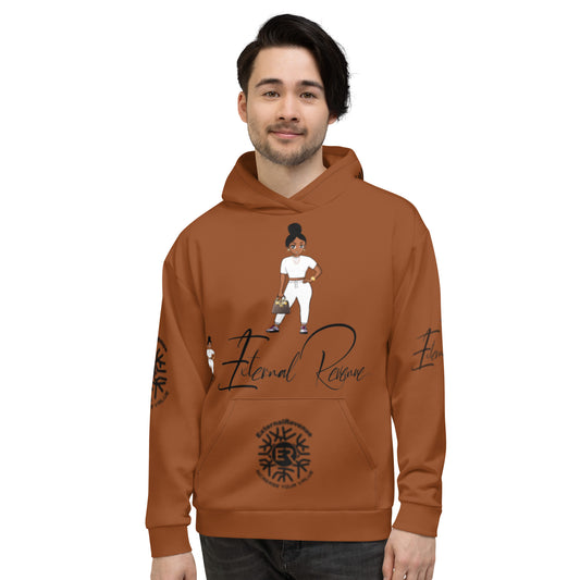 Sasha/White Suit/Saddle Brown/Black Signature Logo -Hoodie