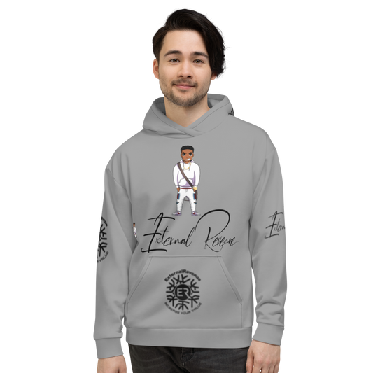 Evan/White Suit/Nobel Grey/Black Signature Logo/Unisex-Hoodie